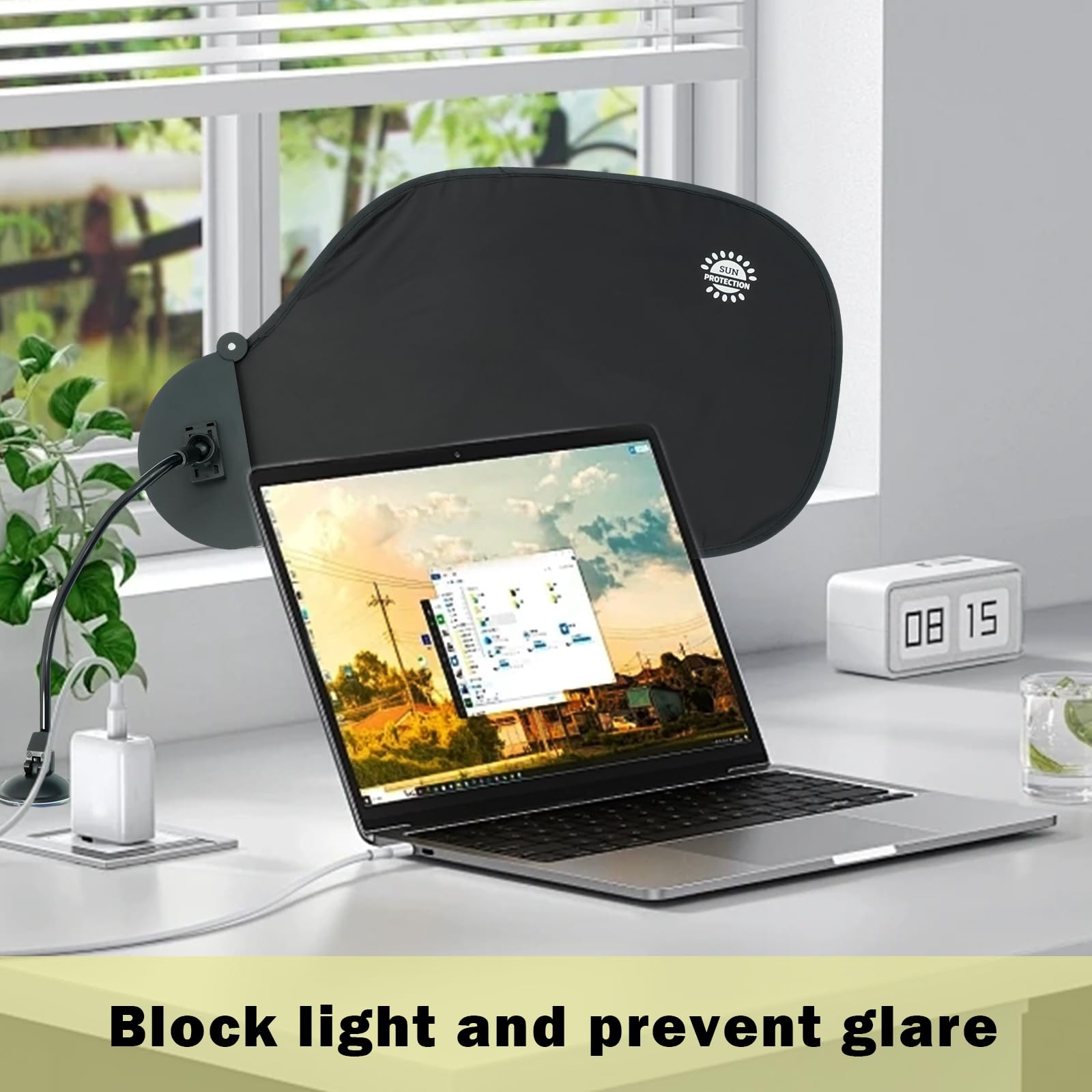 ラップトップサンシェード Amazon | 屋外作業用ノートパソコンサンシェード、オフィスデスク